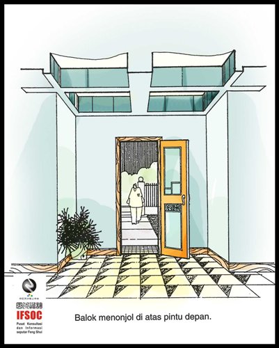 fengshui balok menonjol
