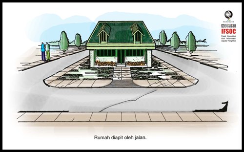 fengshui jalan mengapit